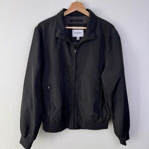 Black Water-Proof Bomber Jacket, Lightweight